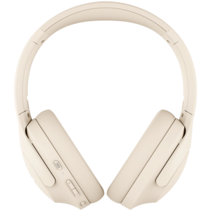 CANYON OnRiff 10, Canyon Bluetooth headset,with microphone,with Active Noise Cancellation function, BT V5.3 AC7006, battery 300mAh, Type-C charging plug, PU material, size:175*200*84mm, charging cable 80cm and audio cable 150cm, Beige, weight:253g_0