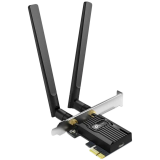 AX3000 Dual Band Wi-Fi 6 Bluetooth PCI Express AdapterSPEED: 2402 Mbps at 5 GHz + 574 Mbps at 2.4 GHzSPEC: 2× High Gain External AntennasFEATURE: MU-MIMO, OFDMA, 1024 QAM, HE160, WPA3, Bluetooth 5.2_0