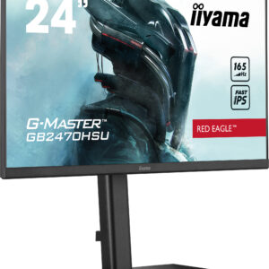 IIYAMA Monitor 24" ETE Fast IPS Gaming, G-Master Red Eagle, FreeSync Premium, 1920x1080@165Hz, 250cd/m², 1100:1, HDMI, DisplayPort, 0,8ms (MPRT), Speakers, USB-HUB (2x2.0), Black Tuner, 15cm Height Adj. Stand_0