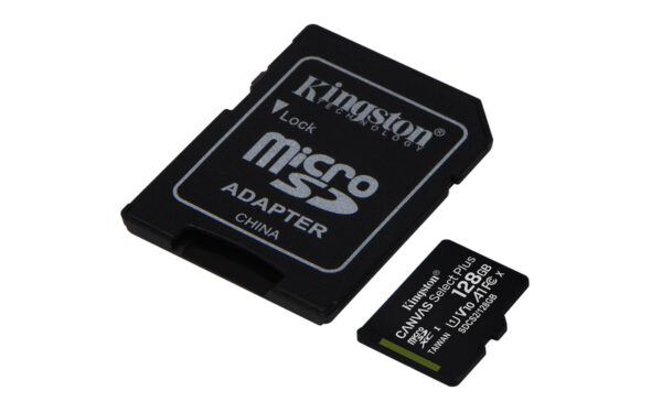 Kingston microSD 128GB Class10Canvas Select Plus100MBs Read,Class 10 UHS-I_1