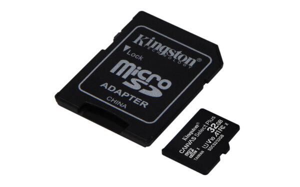 Kingston microSD 32GB Class 10Canvas Select PlusSD adapter;100MBs Read,Class 10 UHS-I_1