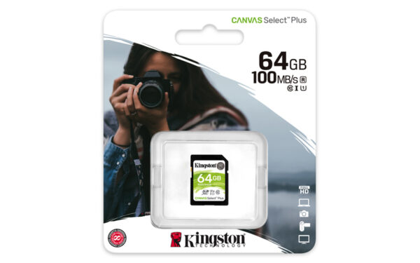 Kingston SD 64GB Class 10Canvas Select Plus100MBs Read,Class 10 UHS-I_0