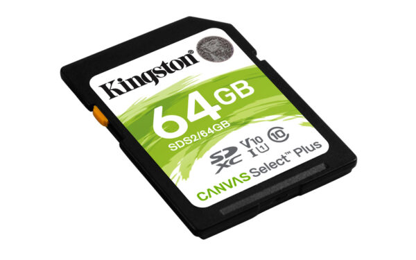 Kingston SD 64GB Class 10Canvas Select Plus100MBs Read,Class 10 UHS-I_1