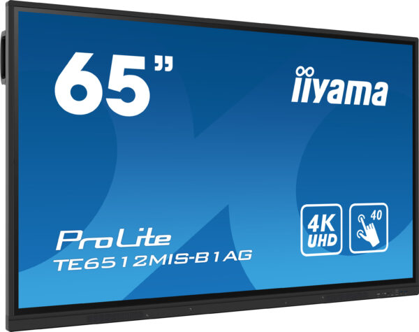 Iiyama ProLite TE6512MIS-B1AG65" Diagonal Class (64.5" viewable) LED-backlit LCD display interactive digital signage with built-in media player / optional slot-in PC capability / touchscreen (multi touch) 4K UHD (2160p) 3840 x 2160 direct-lit LED bl_0