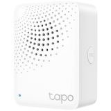 TP-Link Tapo H100 Smart IoT Hub with Chime,2.4 GHz Wi-Fi Networking,868 MHz for Devices,100-240 V,50/60 Hz,Plug-in, Remote Control with Tapo App, 90dB Adjustable Audio Alarm, 19 Ringtones, up to 64 Devices, Home/Away/Sleep Mode, Flame Ratardant_0
