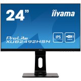 IIYAMA Monitor LED XUB2492HSN-B1 USB-C dock, 23.8" IPS, 1920 x 1080 @75Hz, 250 cd/m², 4ms, sRGB: 99%, HDMI, DP, USB, RJ45, USB-C x1 (Power delivery 65W), height, swivel, tilt, pivot, Speakers_0