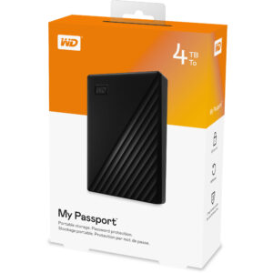 WD HDD 4TB My Passport Blackexternal HDD,2,5",USB 3.2 Gen1_0