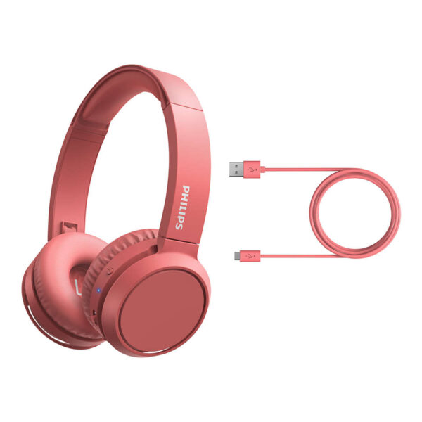 Philips TAH4205RD slušaliceBežične slušalice, mat crveneBASS, 29 sati reprodukcije_1
