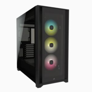 CORSAIR iCUE 5000X RGBTempered Glass MidTower ATX PC Smart Case Black_0