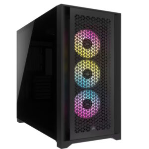 CORSAIR iCUE 5000D RGB AIRFLOWTempered Glass, Mid-Tower CaseBlack, 3x AF120 RGB ELITE Fans_0