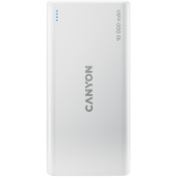 CANYON PB-108 Power bank 10000mAh Li-poly battery, Input 5V/2A, Output 5V/2.1A(Max), 140*68*16mm, 0.230Kg, White_0