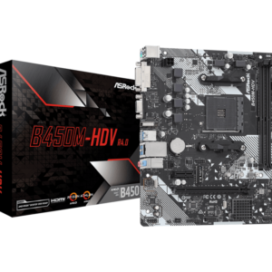 ASROCK MB B450M-HDV R4.0AMD B450;AM4;2xDDR4VGA,DVI,HDMI,micro ATX_0