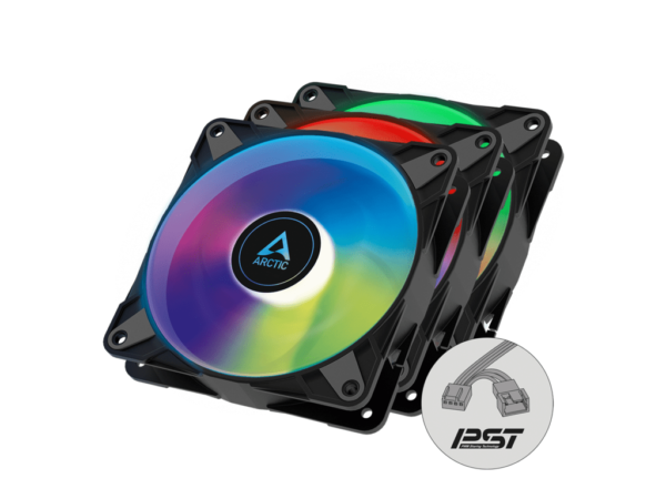 Arctic P12 PWM PST A-RGB 3xBlack,Semi-passive 120 mm Fandigital A-RGB_0