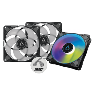 Arctic Fan P14 PWM PST A-RGB black, 3 packpressure-optimised, semi-passive_0