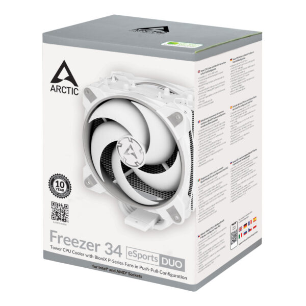 Freezer 34 eSports DUO-Grey/White,CPU Cooler with BioniX,P-Series Fans,LGA1700 Kit included_3