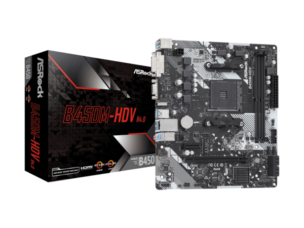 ASROCK MB B450M-HDV R4.0AMD B450;AM4;2xDDR4VGA,DVI,HDMI,micro ATX_0