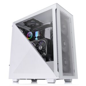 Thermaltake Divider 300 Snow Mid tower, tempered glass, 1x 120mm Turbo fan_0