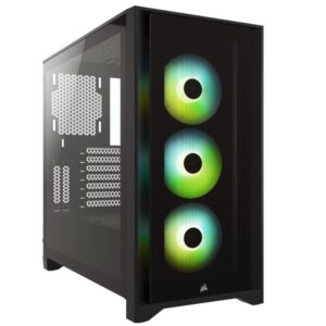 CORSAIR iCUE 4000X RGBTempered Glass, Mid-TowerATX Case, Black_0