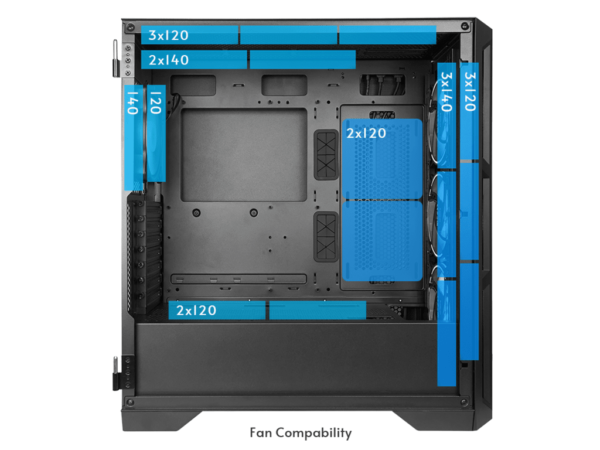 Chieftec Apex Air Case3x140mm PWM fans, E-ATXmesh front, tempered glass side_5