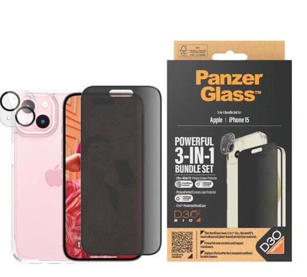 Bundle PanzerGlass iPhone 15 Privacy_0