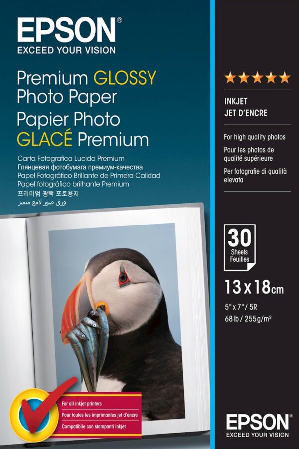 Papir EPSON Premium Glossy 13x18, 30l, 255g/m2_0