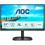 AOC Monitor LED 24B2XHM2 VA 75Hz (23.8“, 16:9, 1920x1080, VA, 75Hz, 250 cd/m², 3000:1, 20M:1, 4 ms, 178/178°, VGA, HDMI, Audio-out, Tilt, Frameless) Black, 3y_0