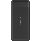 CANYON PB-109, Power bank 10000mAh Li-poly battery, Input Lightning &Type C : 5V/2A, 9V/2A PD 18W(Max), Output Type C 5V/3A,9V/2.2A,12V/1.5A 20W, Output USB A:5V3A,9V2A,12V1.5A,18W quick charging cable 0.3m, 144*68*16mm, 0.24kg, Black_0