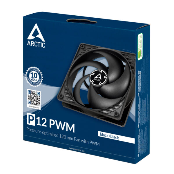 Arctic Fan P12 PWM (Black)Pressure-optimised 120 mm Fan with PWM_1