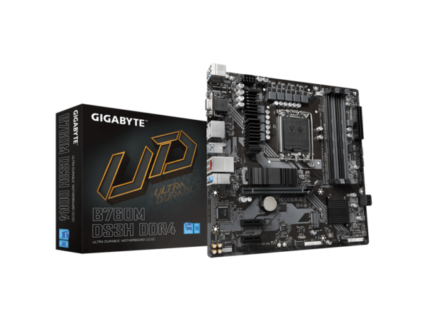 Gigabyte MB B760M DS3H DDR4LGA1700; 4xDDR4; 2xM.2, 4xSATA6xUSB; VGA, HDMI, 2xDP;_0