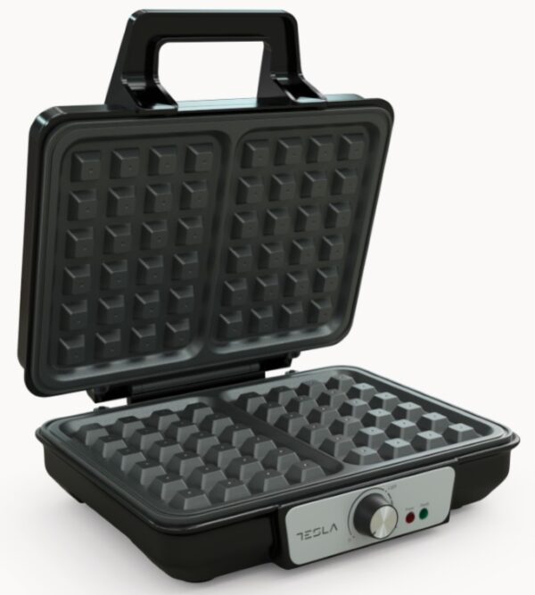 TESLA Waffle Toster WM200BXSnaga 1000 W; Hladna ručka nadodir; Ploče s neljepljivim premazom_3