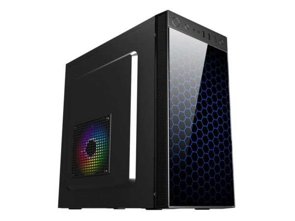 Spire case TRICER 1415 420WMicro ATX, 12cmtempered front glass, USB 2.0, USB 3.0_0