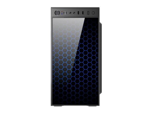 Spire case TRICER 1415 420WMicro ATX, 12cmtempered front glass, USB 2.0, USB 3.0_1