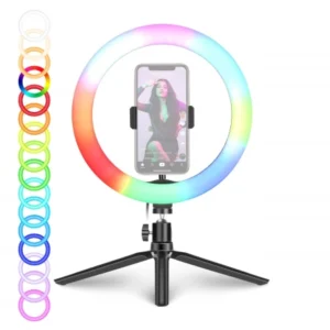 LED Ring Lamp 12" RGB with stand_0