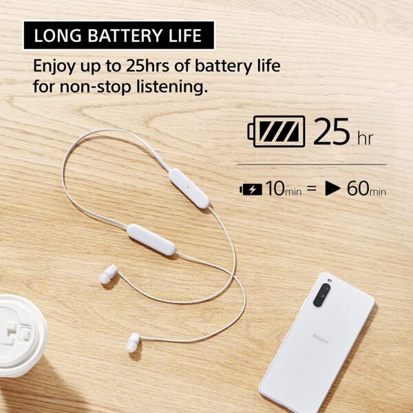 Sony slusalice WIC100, bijelein-Ear; Bluetooth; sa mikrofon_2