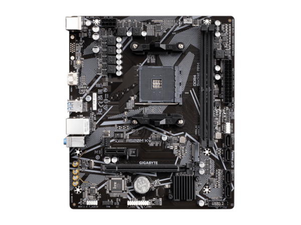 Gigabyte MB [A520M K V2 G10]AM4; 2xDDR4;M.2; 4xSATA; 6xUSBVGA, HDMI; mATX;_2