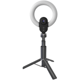 LORGAR Circulus 910, Streaming web camera, 5MP 2592X1944 max resolution, up to 60fps, 1/2.8", Sony STARVIS CMOS image sensor, full glass lens, 5.5'' built-in ring light (1700-14 000K), foldable tripod, auto focus, dual microphones with AI noise reduction, USB Type C, size: 470*133*115mm, 0.525kg, black+white_0